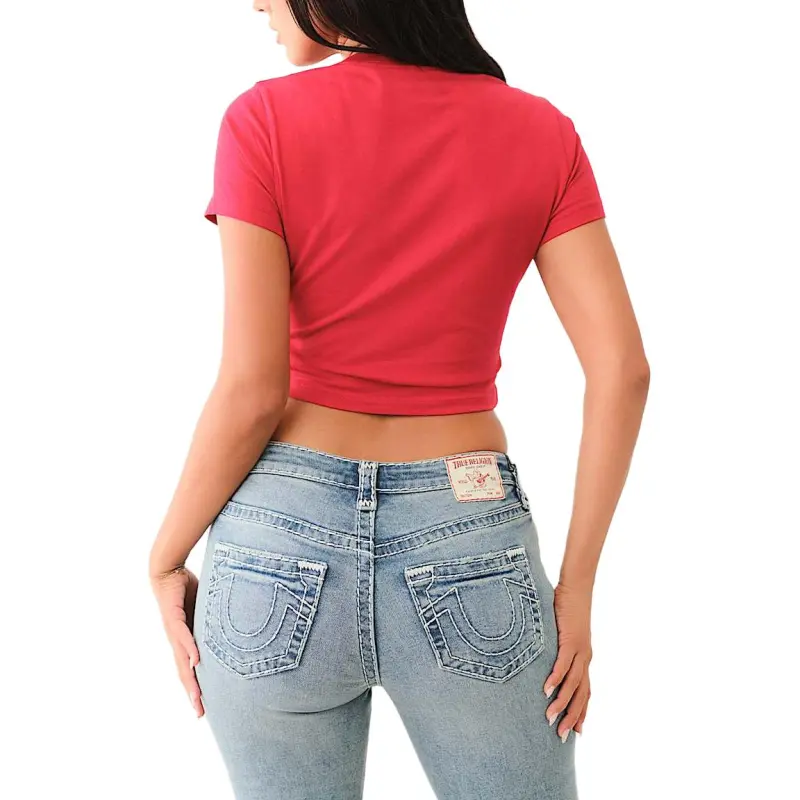 TRUE RELIGION T Shirt Women's Rose Red-1