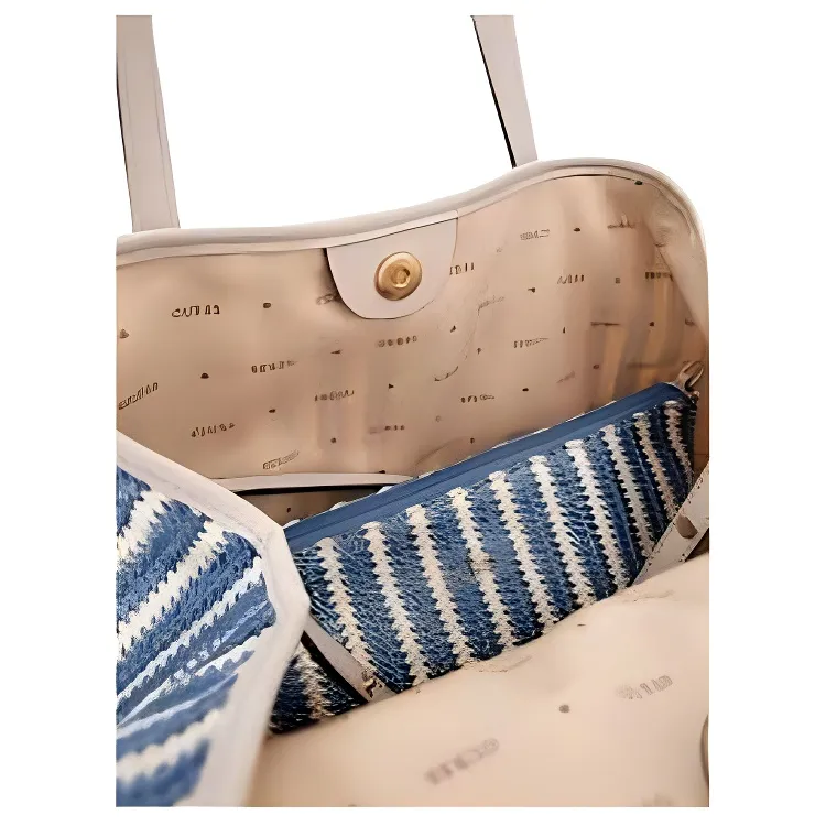 GUESS Viscose Tote Bag, Shopping Bag, Shoulder Bag Women's Blue-3