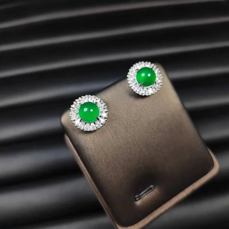JUNWEN Chalcedony Stud Earrings Women's-3