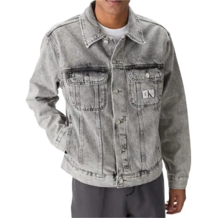 CALVIN KLEIN Denim Jacket Men's Gray-3