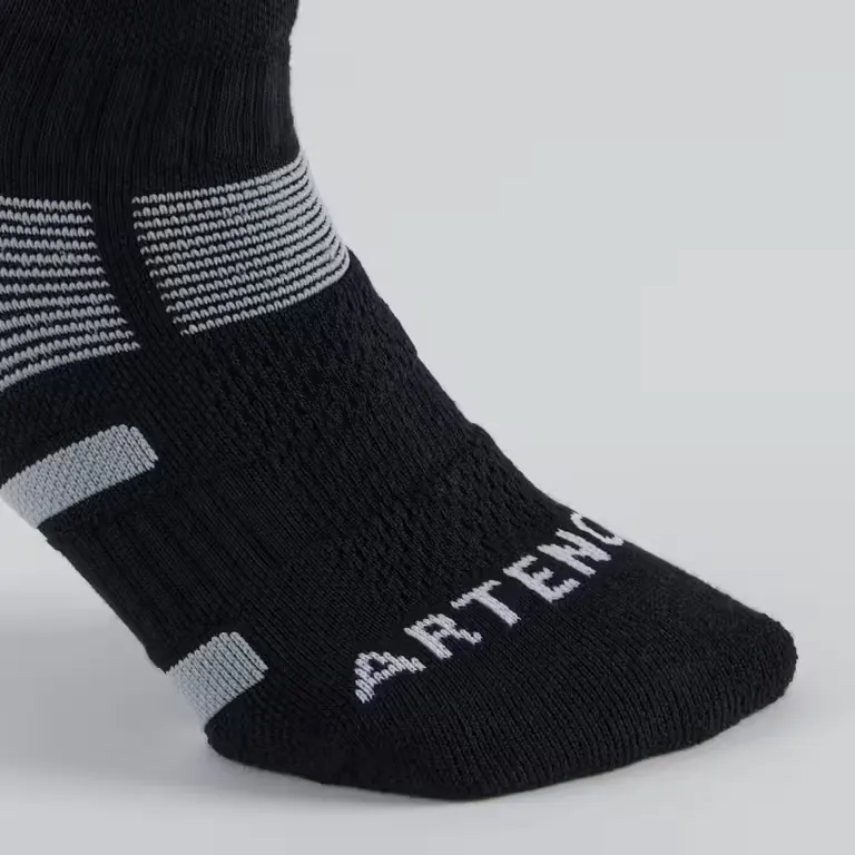 DECATHLON Mid Calf Socks Unisex 3 Pack Black-3