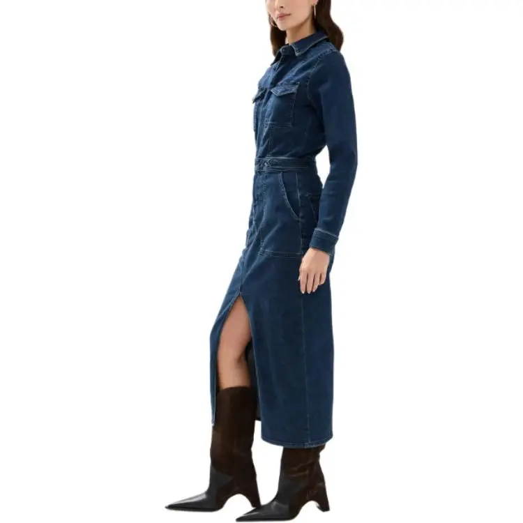 GOOD AMERICAN Long Sleeved Dress Women's Indigo-2
