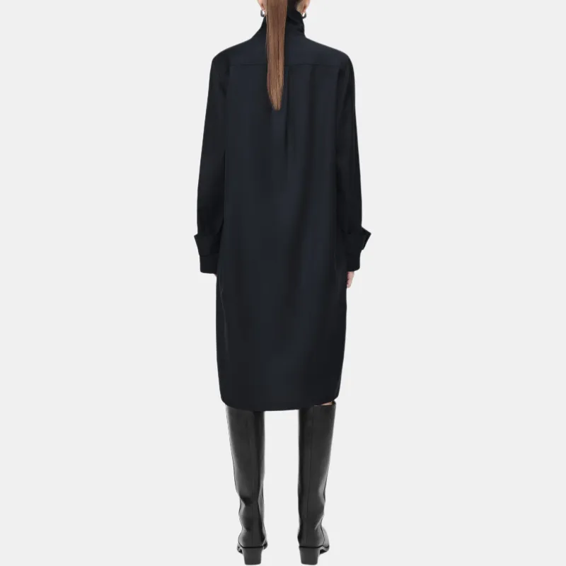 COS Long Sleeved Dresses Women's Navy Blue-2