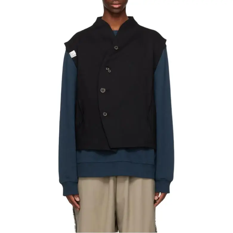 ADER ERROR Asymmetric Wool Waistcoat-2