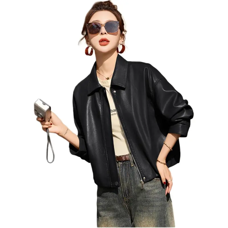 Fele.d Leather Jackets Women's-12