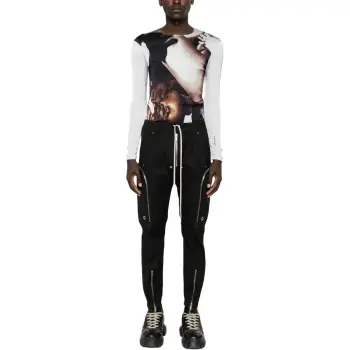 RICK OWENS Bauhaus Zip Detailed Drawstring Cargo Pants