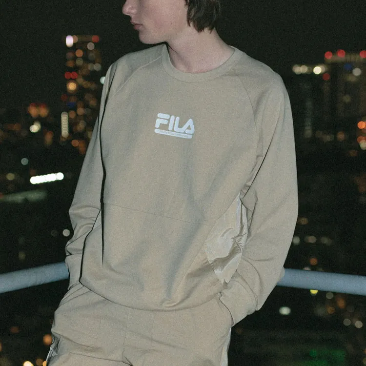 FILA FUSION x White Mountaineering Sweatshirt Men's Cappuccino Khaki-2