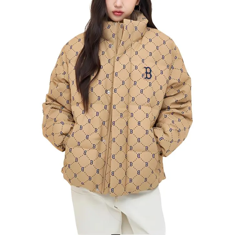 MLB Basic Boston Red Sox Down Jacket Unisex Light Beige-2