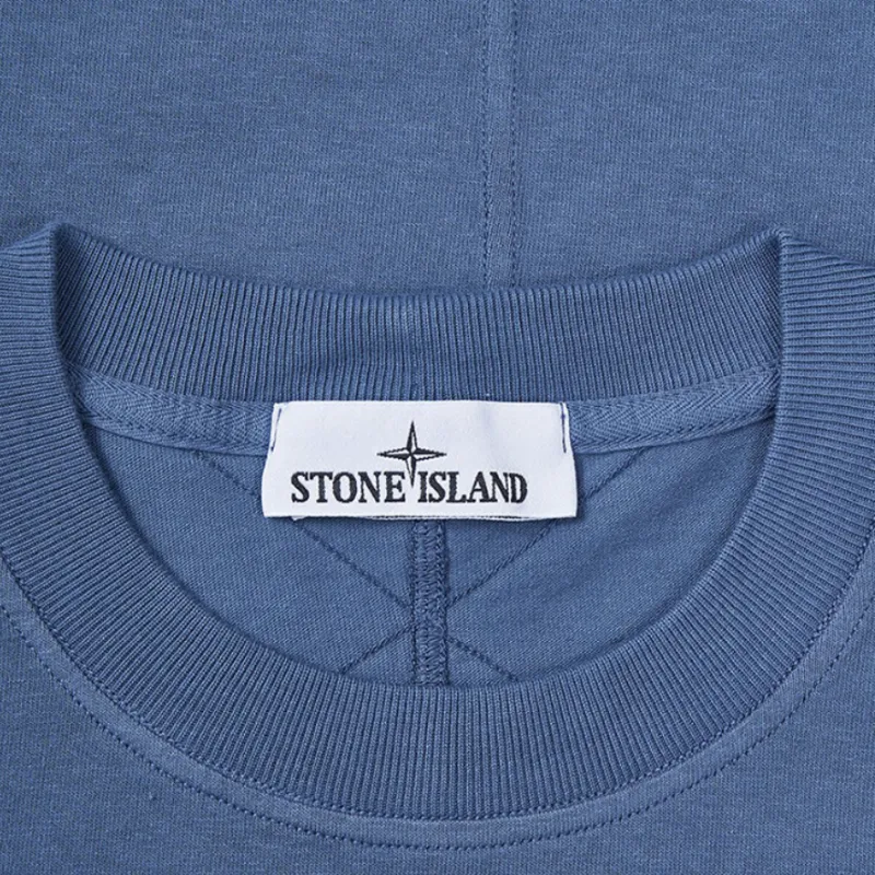 STONE ISLAND T Shirts Men Dusty Blue-4