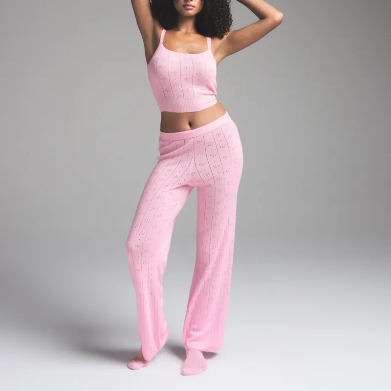 SKIMS FW24 Fake Day Collection Sweater Pointelle Cami Camisole Women's BABY PINK/Light Pink-1