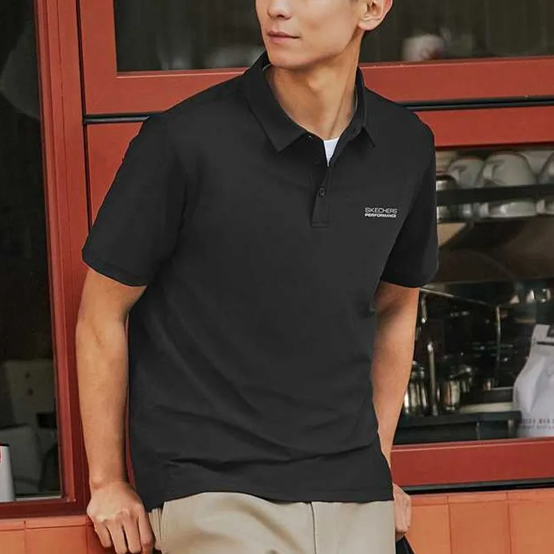 Skechers Polo Shirt Men's Carbon Black-2
