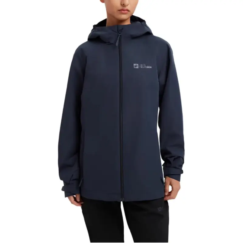 Jack Wolfskin Waterproof, Windproof, And Breathable Windbreaker Jacket Women's Royal Blue Europe Version-1