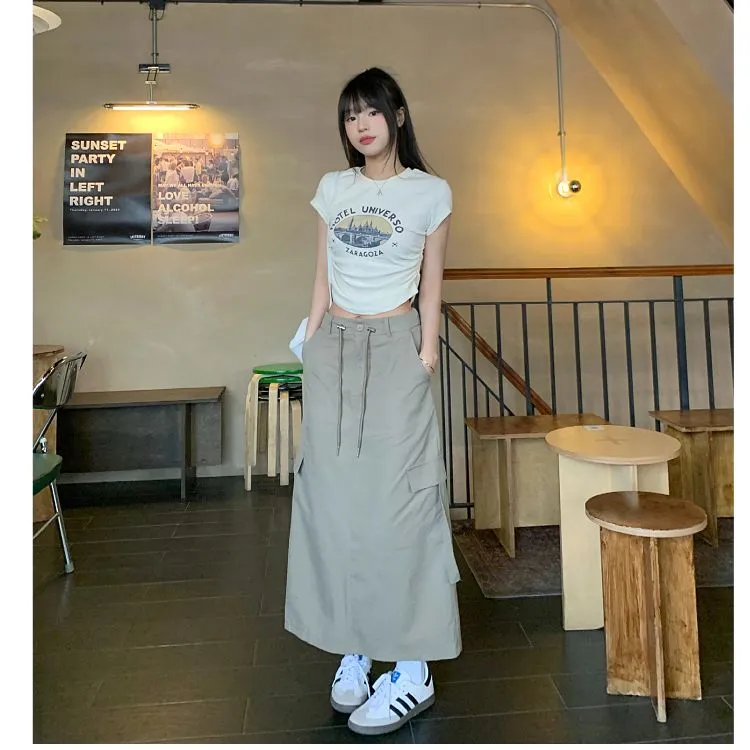 GULIANFEI Casual Long Skirt Women's-4