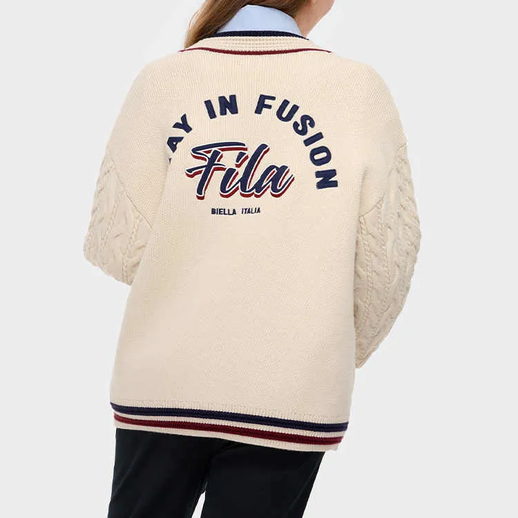 FILA FUSION FOB Series Knitwear Women's Wheat Cream-4