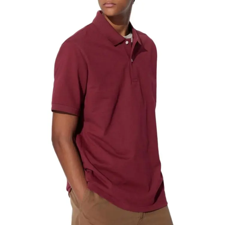 UNIQLO Polo Shirt Unisex Dark Red-1