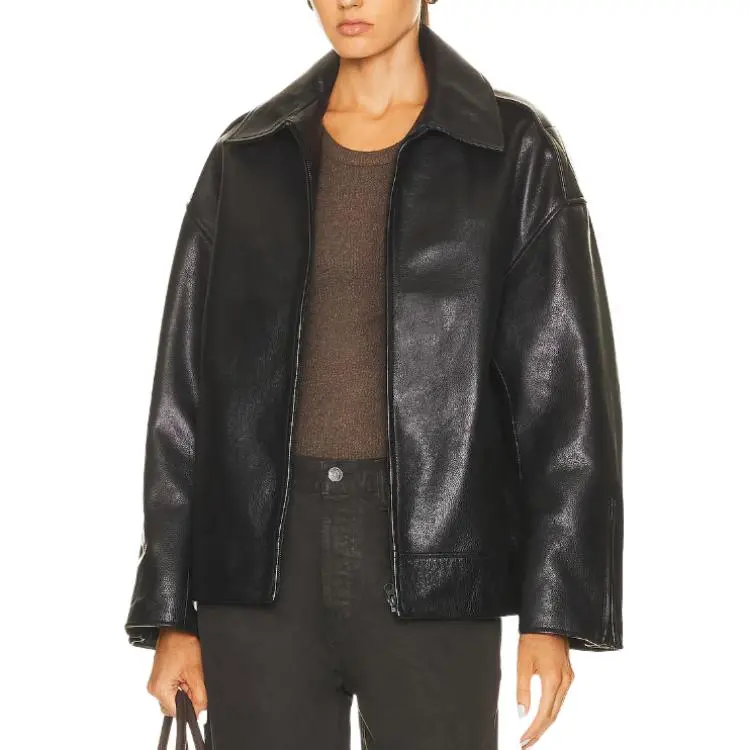 GRLFRND Leather Jacket Women's Black-1