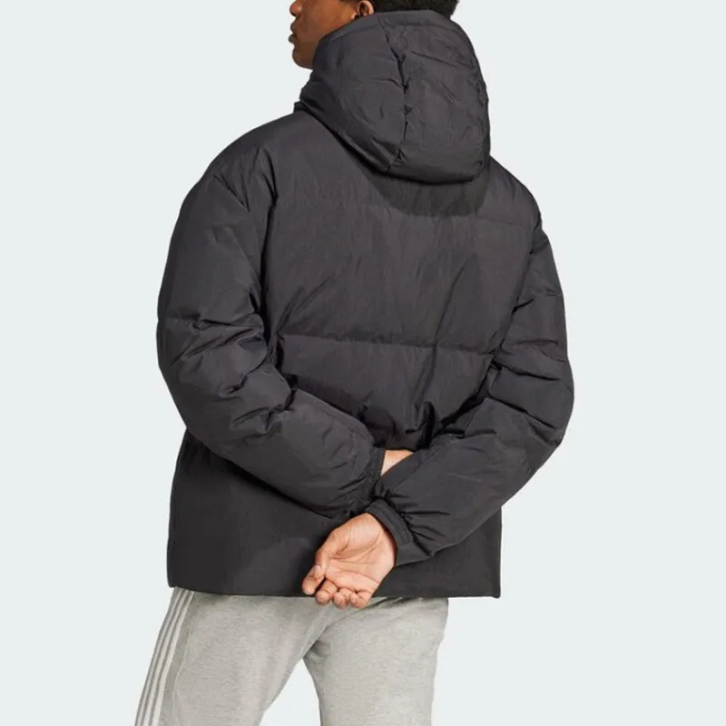 Adidas Down Jacket Unisex Black Comes With Necklace-2