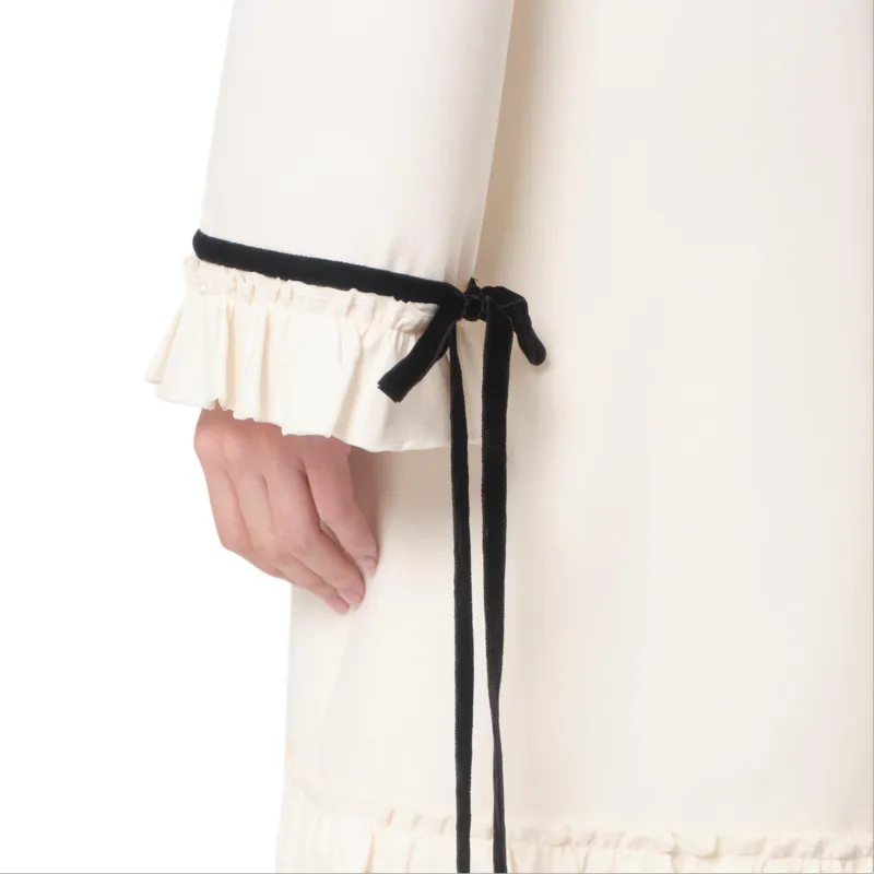 Valentino Ruffled Mock Neck Mini Dress-7