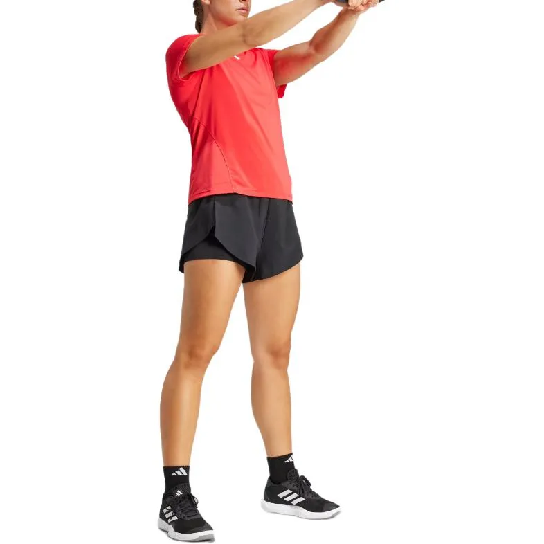 Adidas Clothing T Shirts Women's Red-2