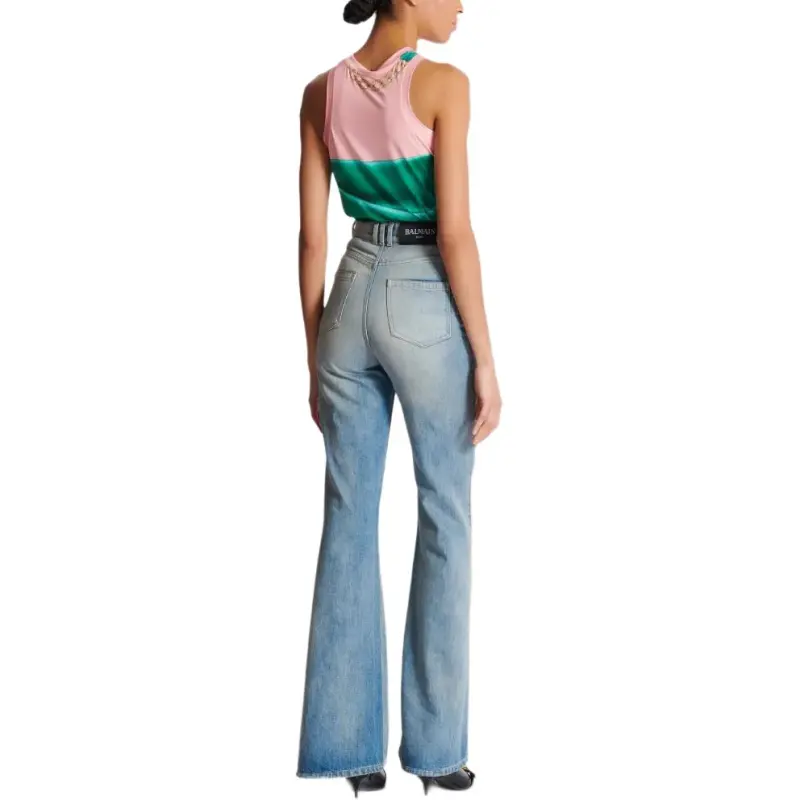 BALMAIN SS25 Jeans Women's Light Blue-3