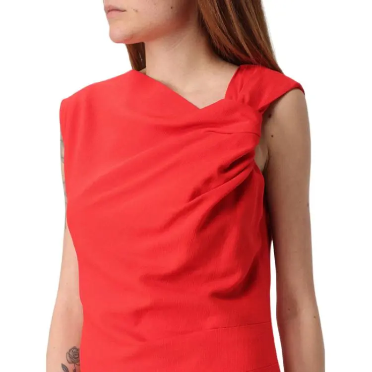 MSGM Sleeveless Dress Women's Red-4