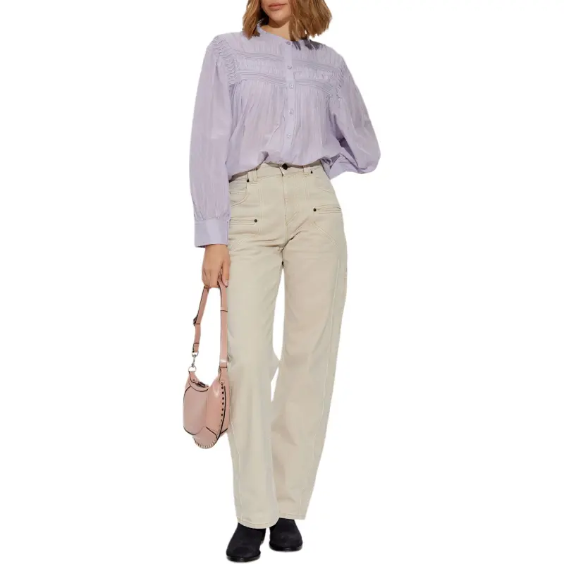 ISABEL MARANT ETOILE Gathered Plalia Blouse-4
