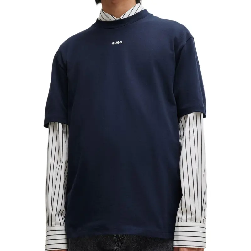 HUGO BOSS Logo Printed Relaxed Fit T Shirt-3