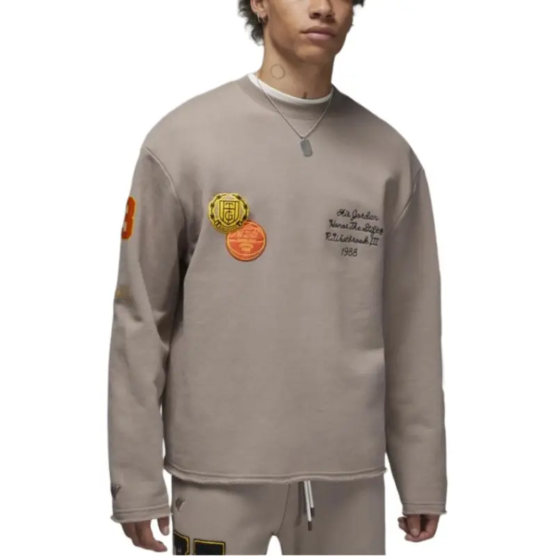 Jordan x HTG SS23 Sweatshirt Asia Version Men's Gray-2