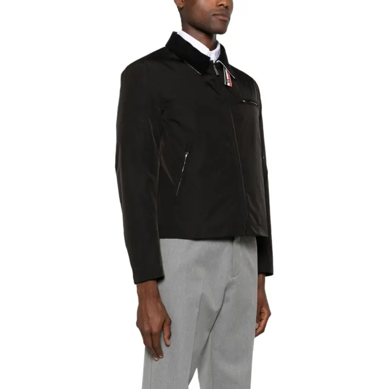 THOM BROWNE Rwb Stripe Zip Up Padded Jacket-3