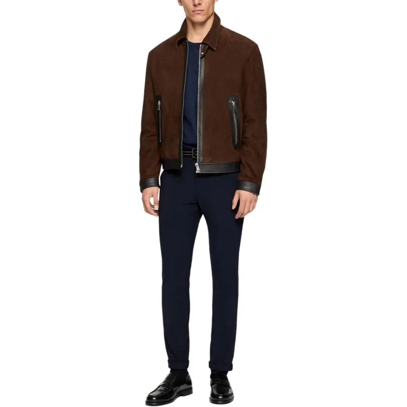 Dondup FW24 Casual Pants Men's Marine Blue-1