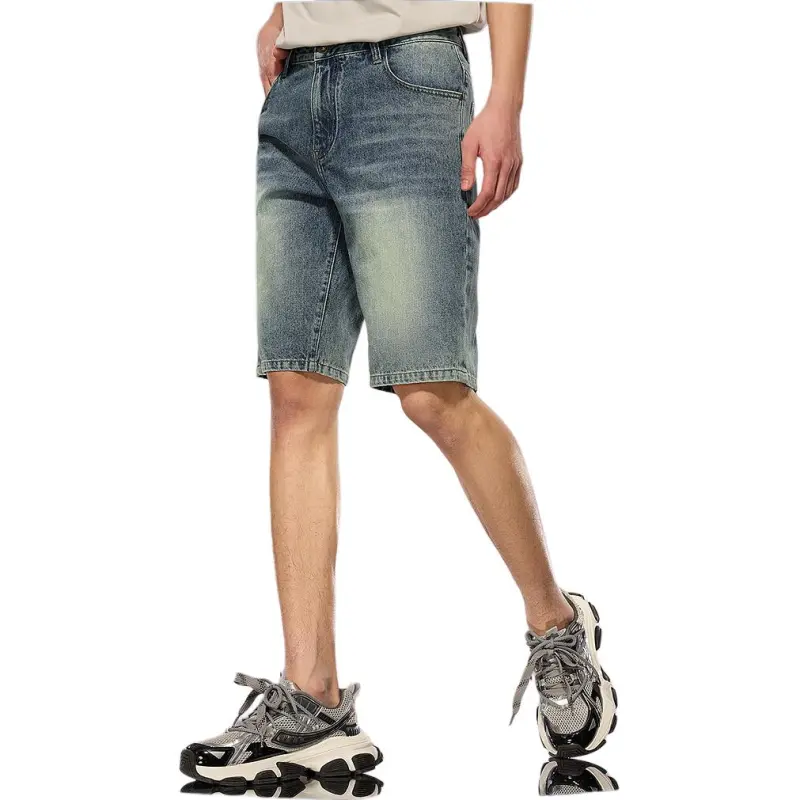 HLA Denim Shorts Men Blue Gray Denim Gradient Light 20-5