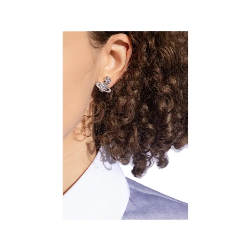 Vivienne Westwood Orb Crystal embellished Stud Earrings-3