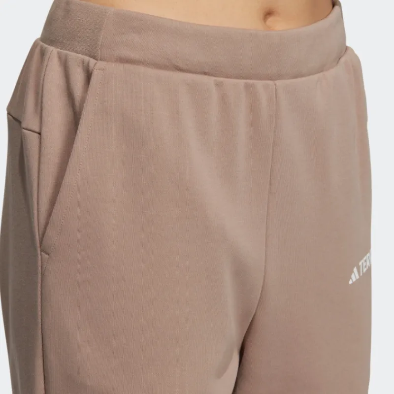Adidas Knitted Sweatpants Women's Pink Brown-4