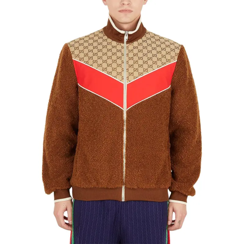 GUCCI Gg Monogram Pattern Zip Up Jacket-3
