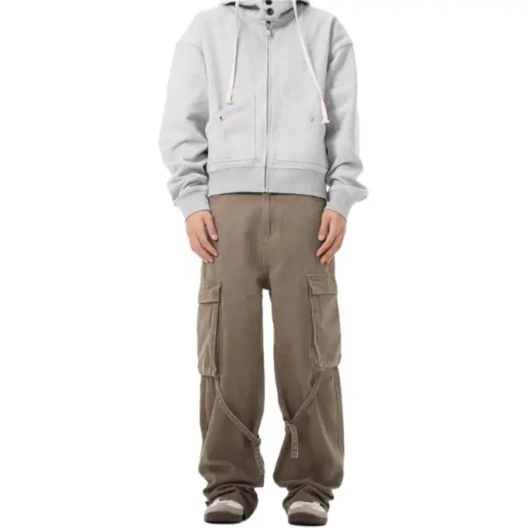 YINLEI Jeans Unisex Orange-4