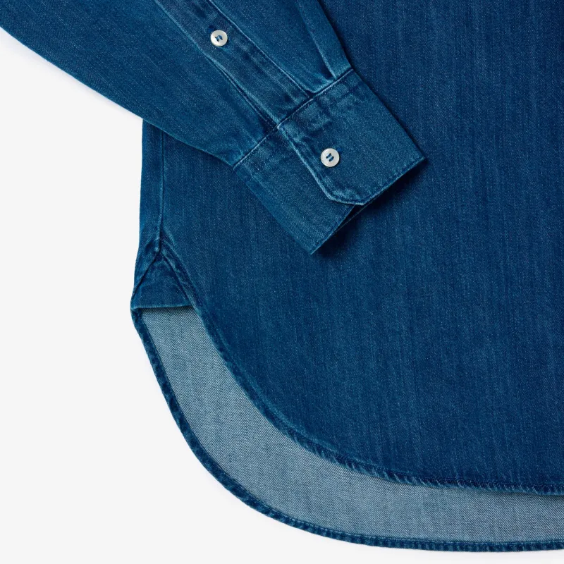 LACOSTE Logo appliqué Denim Shirt-4
