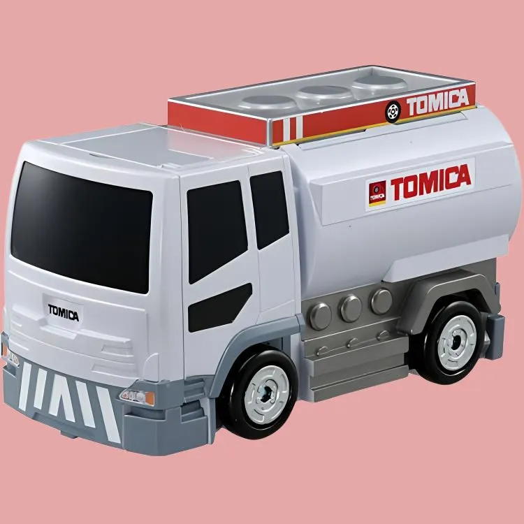 TAKARA TOMY Deformed Gas Station, Fuel Tank Truck Assembled Models-2