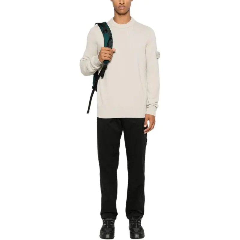 STONE ISLAND Compass Patch Straight Leg Pants-2