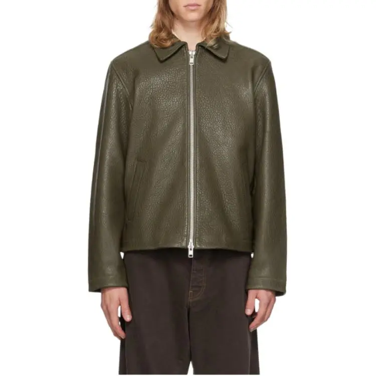 Sunflower Embossed Leather Jacket-3