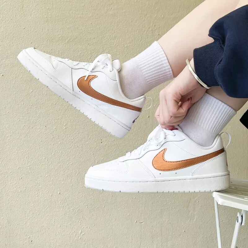 Nike Court Borough Low 2 SE 'White Metallic Copper' GS-2