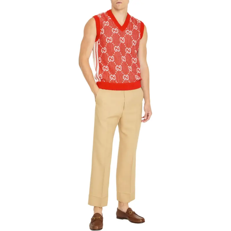 GUCCI Gg Jacquard Knitted Vest-3