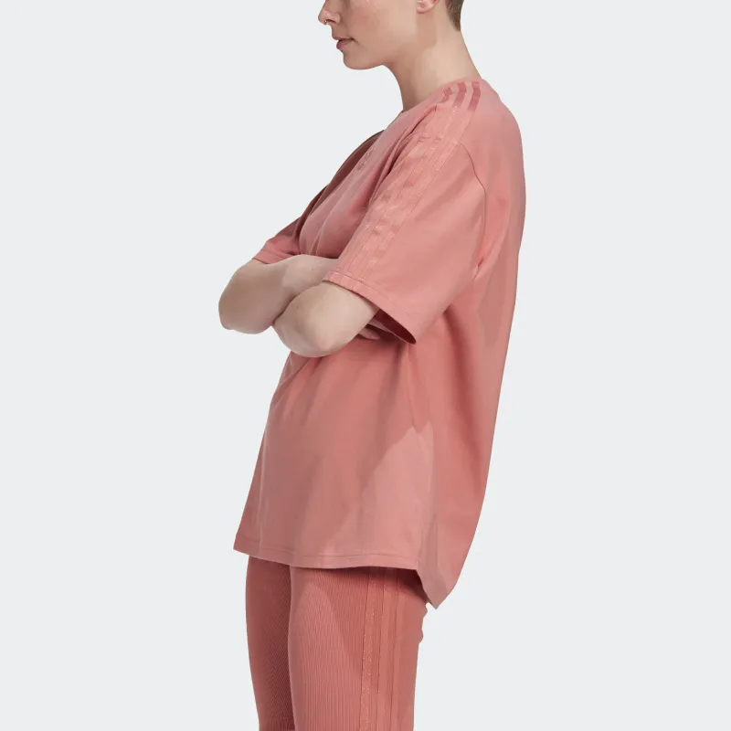 Adidas Originals T Shirt Women's Smoke Gray Pink-2
