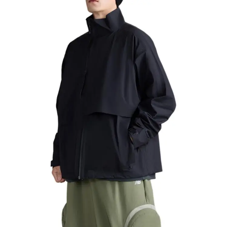 New Balance Grey Jacket Jackets Coats Men Black-3