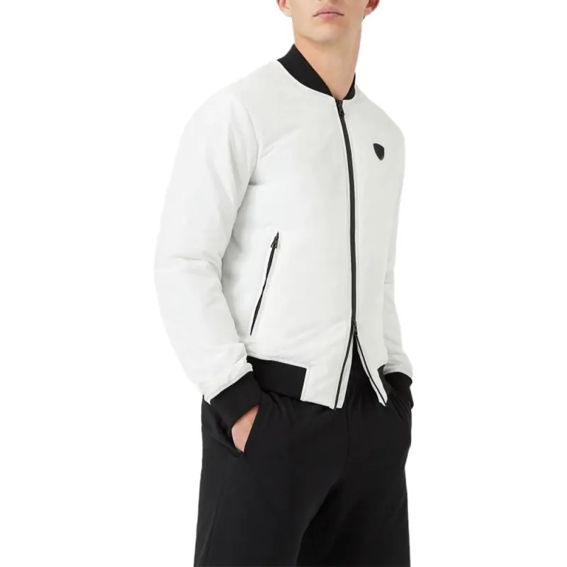 EMPORIO ARMANI Logo-Patch Zipped Bomber Jacket-3