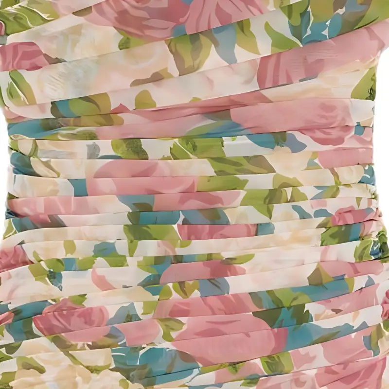 SAINT LAURENT Floral print Tulle Minidress-6