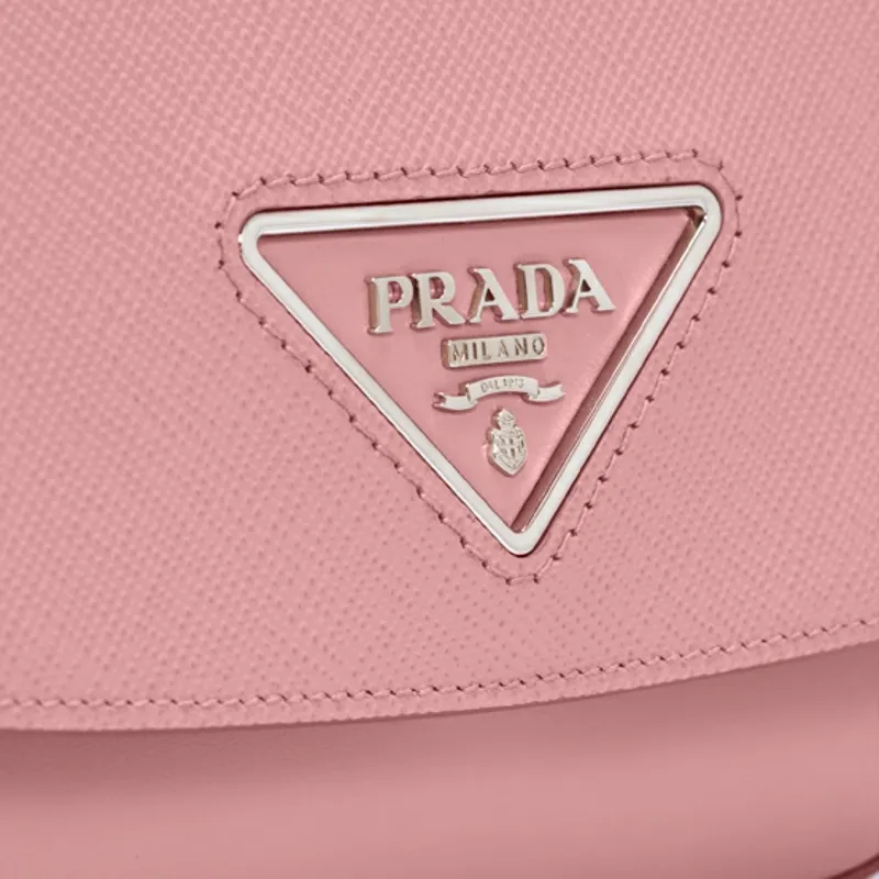 PRADA Sheepskin Shoulder Bag Crossbody Bag Women's Petal Pink-3