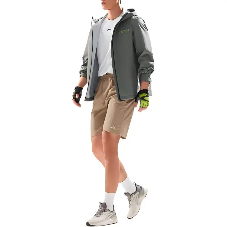 LiNing Fitness Series Jackets Coats Men's Screw Smoke Green-1