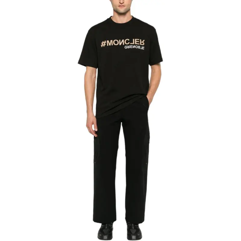 Moncler Logo Detailed Crewneck T Shirt-1