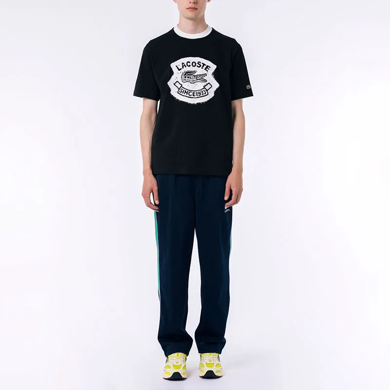 LACOSTE T Shirts Men Black-4