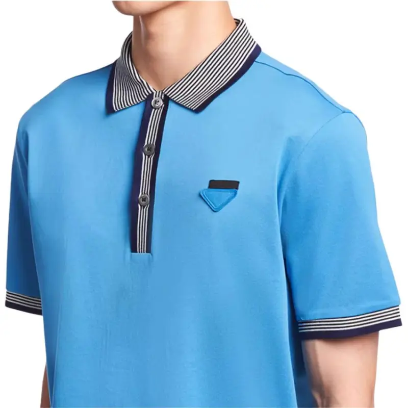 PRADA Polo Shirts Men Blue-4